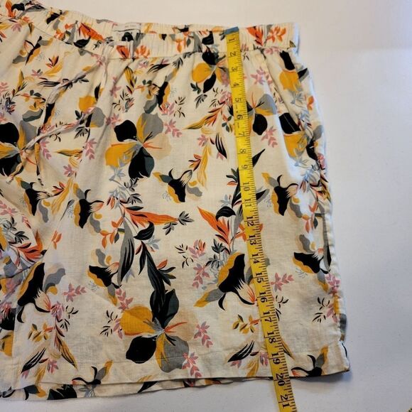 Rachel Zoe 100% Linen Shorts Womens Plus Size 3X  Multicolor Floral Tropical - Picture 6 of 9